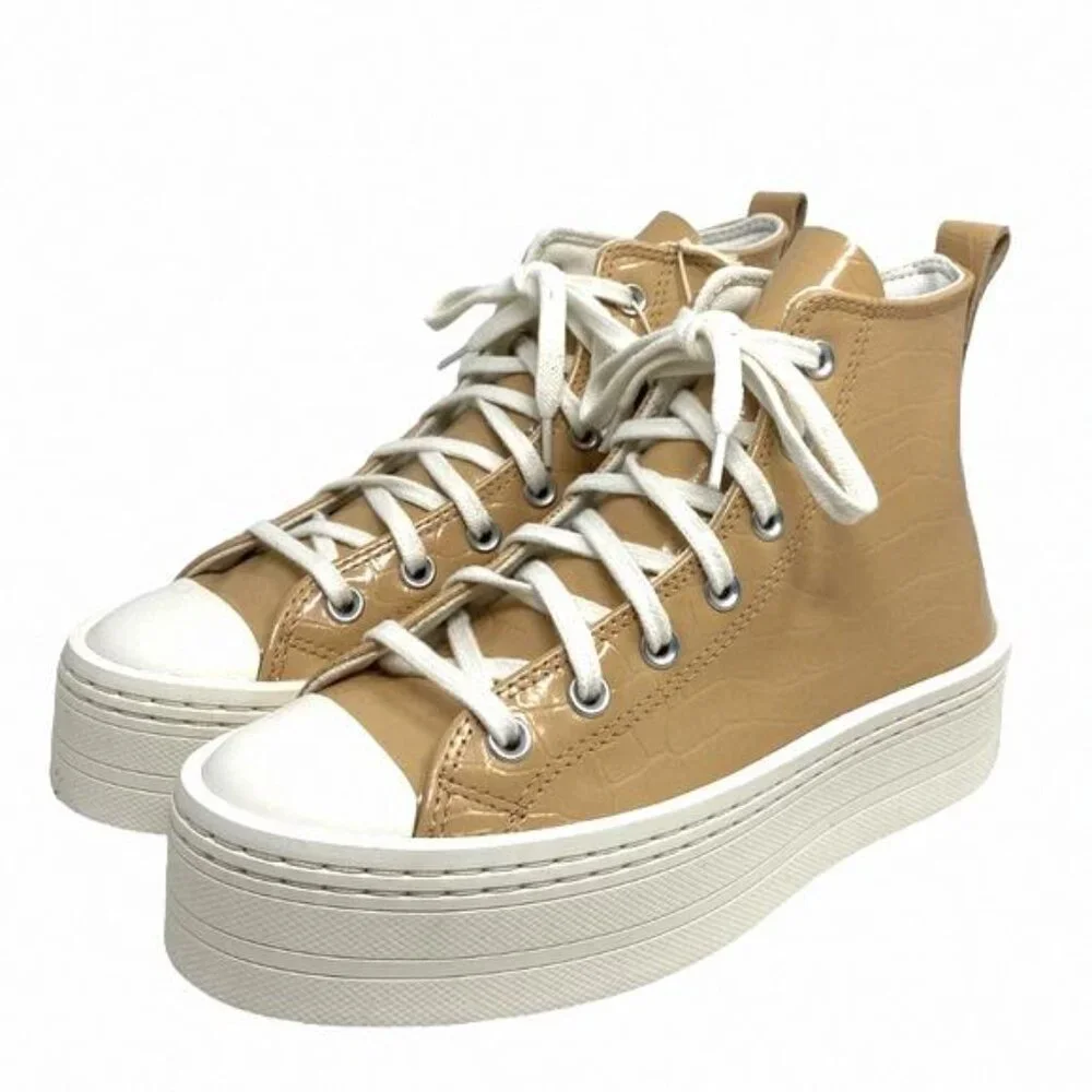Converse Chuck Modern Lift Platform Leather Shoes A07658C Skate Embossed Women's